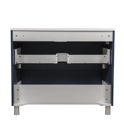 Mobilier de baie pe pardoseală Accent albastru mat
