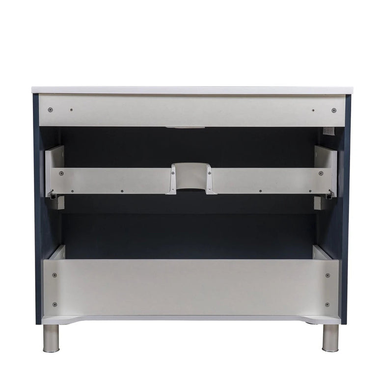 Mobilier de baie pe pardoseală Accent albastru mat