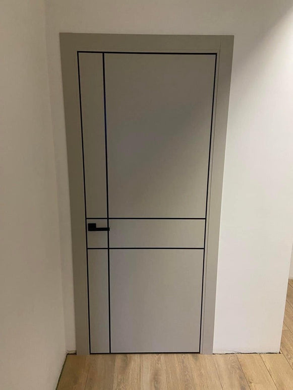 Ușă de interior PL 30 – Design geometric modern cu linii fine / Plato - Carlo Porte www.olivy.ro