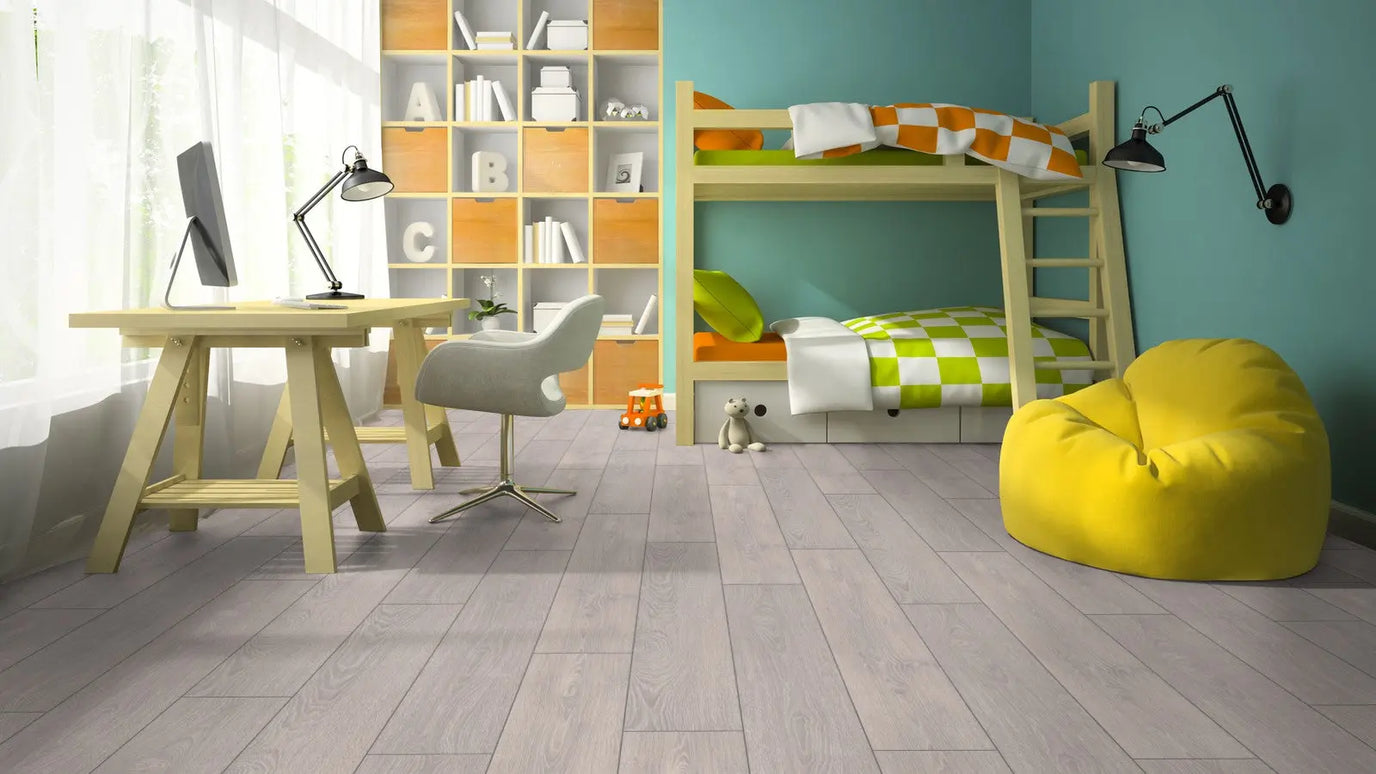 Parchet laminat Stejar Capital Alb Robusto 2800 12/33, Kronotex www.CasaDeco.ro