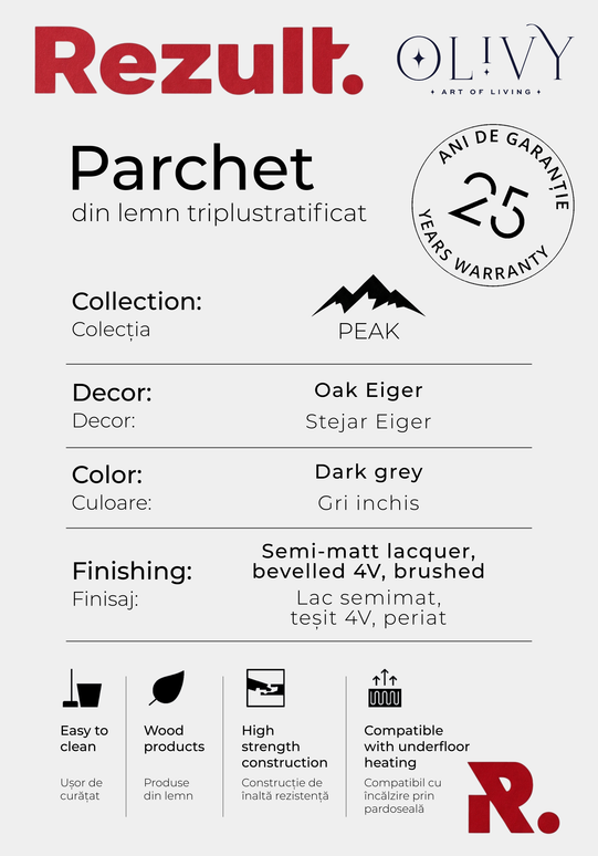 Parchet triplustratificat REZULT Oak Eiger