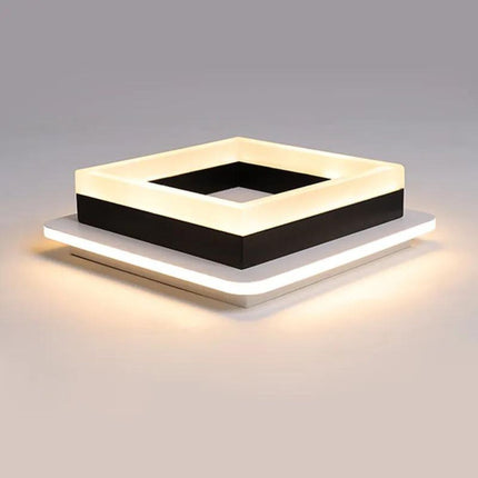 Plafoniera Led patrata cu trei tipuri de lumina, 41W 2870Lm Neagra M 1023 SQ BK