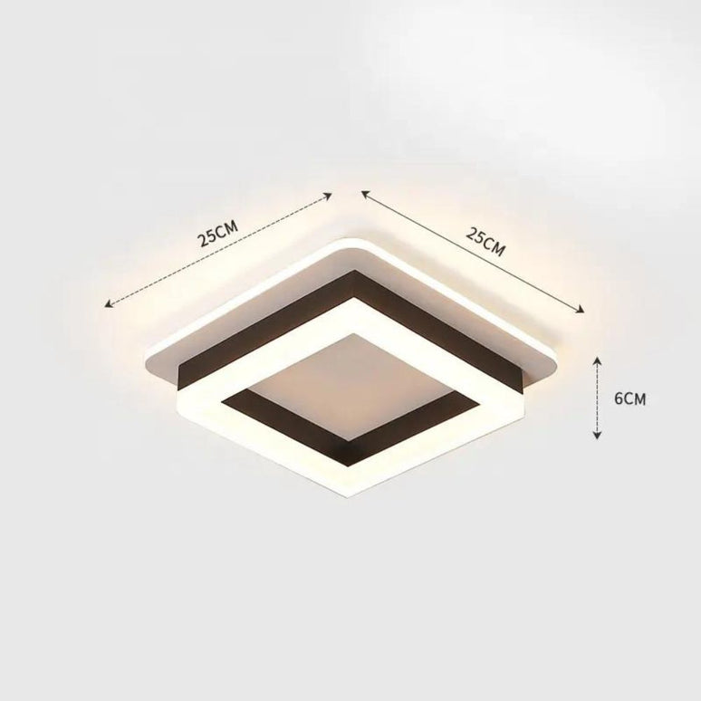 Plafoniera Led patrata cu trei tipuri de lumina, 41W 2870Lm Neagra M 1023 SQ BK