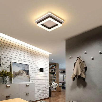 Plafoniera Led patrata cu trei tipuri de lumina, 41W 2870Lm Neagra M 1023 SQ BK