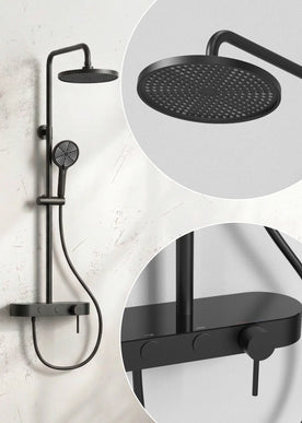 Coloană de duș 2 funcții – Pufier – Negru mat