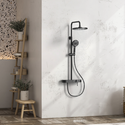 Coloană de duș 2 funcții – Pufier – Negru mat