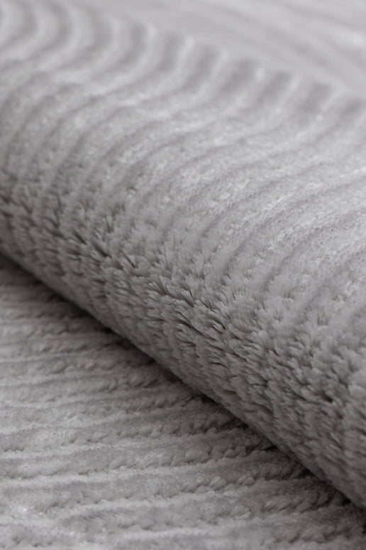 Covor  Lusso Grey – Design Circular 3D, Eleganță Urbană, Textură Moale www.olivy.ro