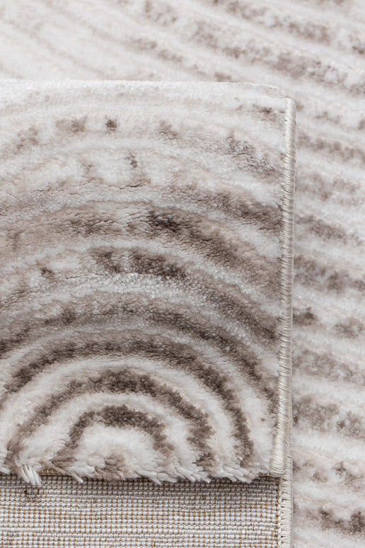 Covor  Lusso Cream Brown – Design Circular Elegant și Calitate Premium www.olivy.ro