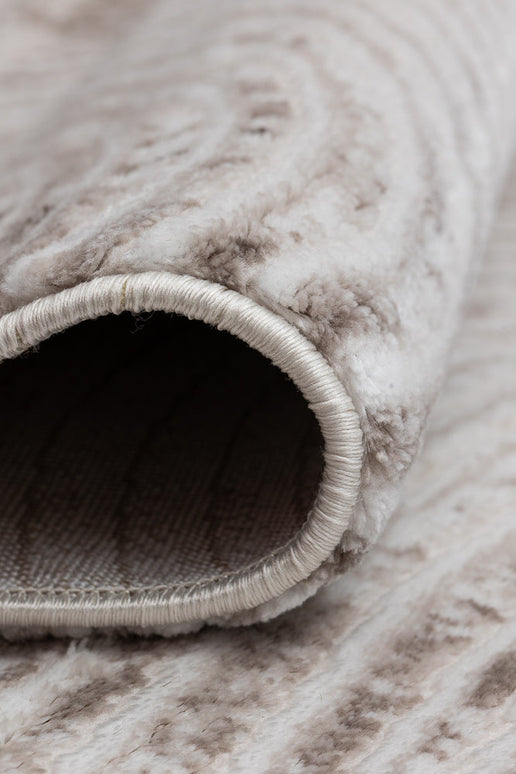 Covor  Lusso Cream Brown – Design Circular Elegant și Calitate Premium www.olivy.ro