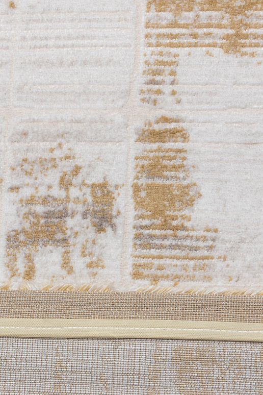 Covor Lusso Cream Gold – Design Modern cu Accente Aurii Elegante www.olivy.ro