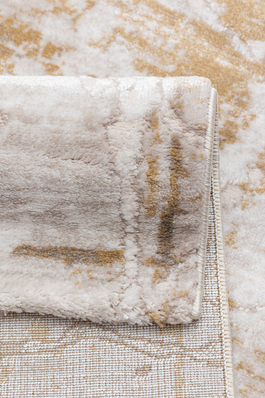 Covor Lusso Cream Gold – Eleganță în Tonuri Aurii www.olivy.ro