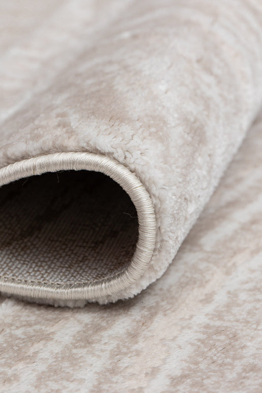 Covor modern Lusso Cream Beige – Design Fluid, Textură Moale și Elegantă www.olivy.ro