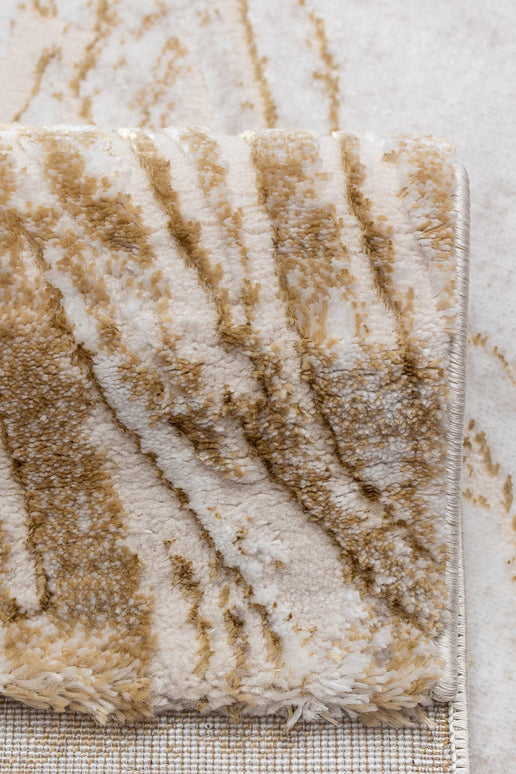 Covor San Marco Cream Gold – Marmură Elegantă cu Reflexii Aurii www.olivy.ro