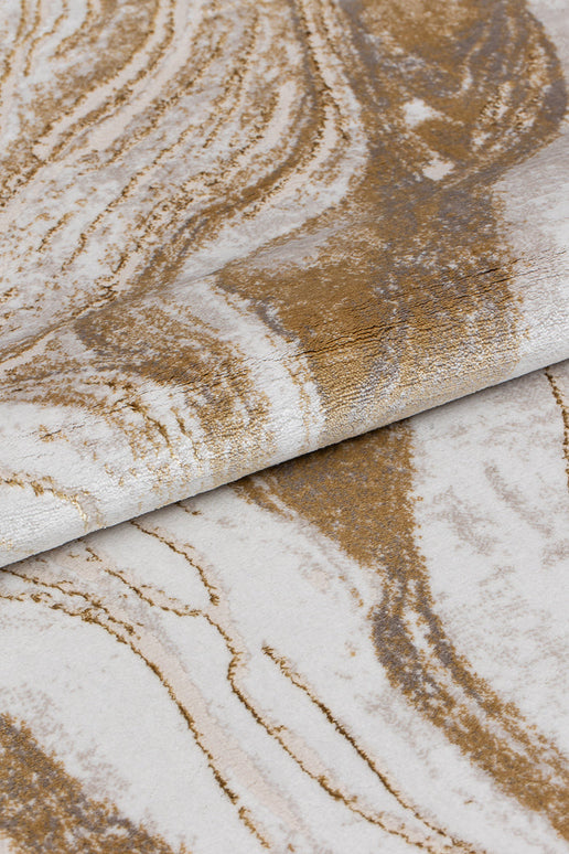 Covor San Marco Cream Gold – Marmură Elegantă cu Reflexii Aurii www.olivy.ro