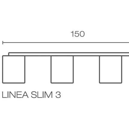 Panou 3 Riflaje Alun/Negru din Lemn, Linea Slim 3