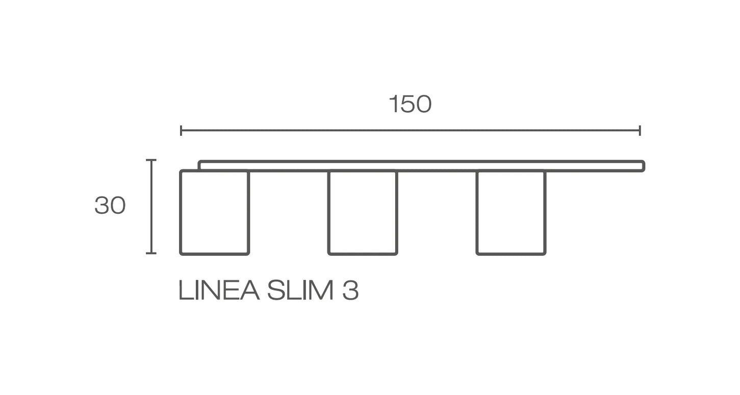 Panou 3 Riflaje Alun/Negru din Lemn, Linea Slim 3