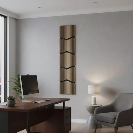 Panou riflaj decorativ Vertical Wave S0DV-01 – nuc inchis