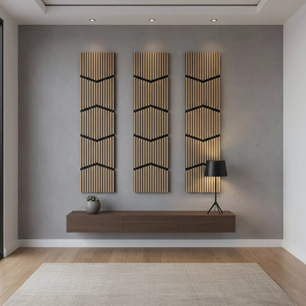 Panou riflaj decorativ Vertical Wave S0DV-01 – nuc inchis