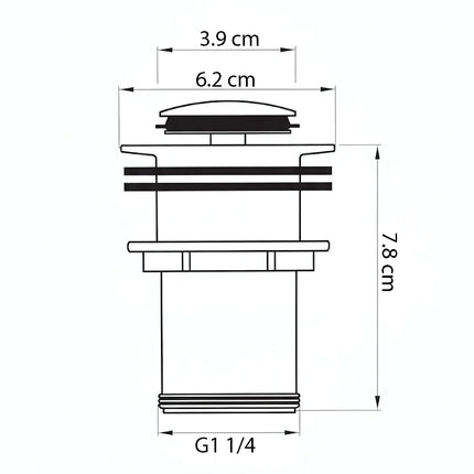 Ventil lavoar click-clack Ferro S283B – metal cromat