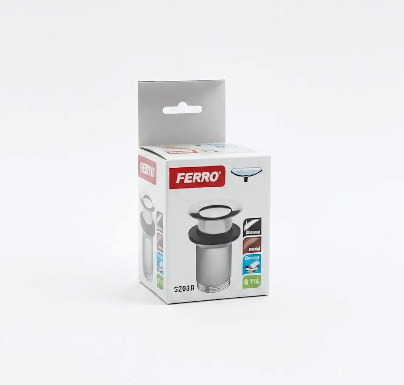 Ventil lavoar click-clack Ferro S283B – metal cromat