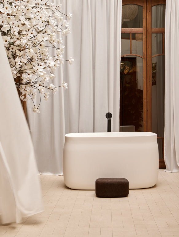 Cadă freestanding din compozit Duna Ofuro Gri