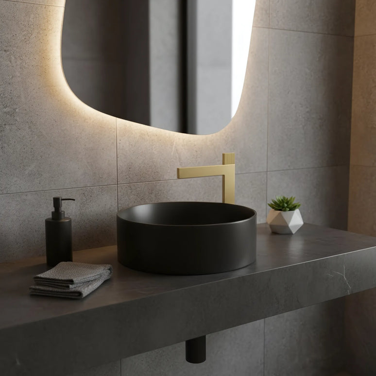 Baterie Lavoar Înaltă Slim Modern SMK5029-3 Auriu Smack