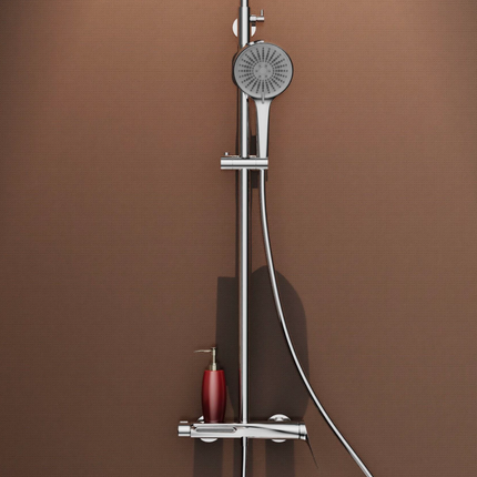 Set duș din alamă cu cioc de cadă integrat – Design premium