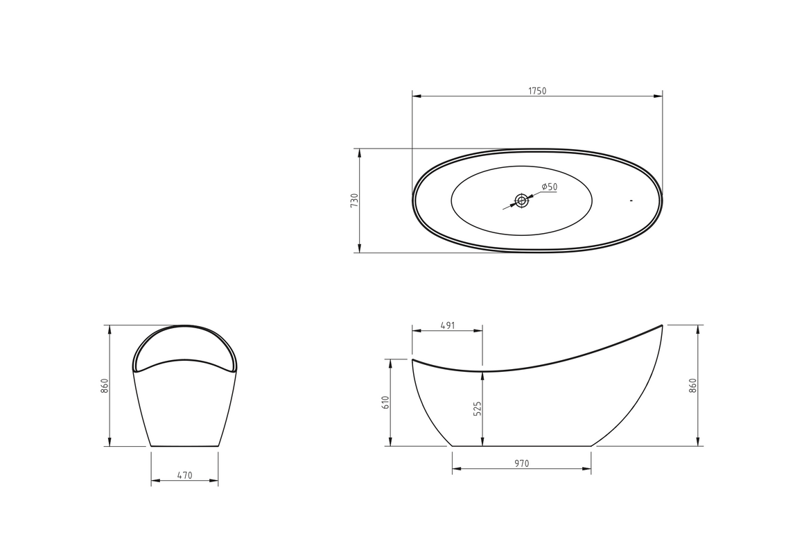 Cada din acril freestanding Eva JL6942