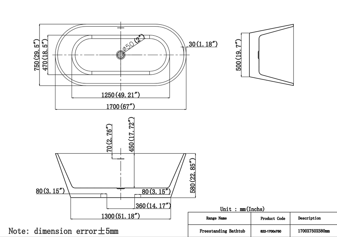 Cada din acril freestanding Hera JL6945
