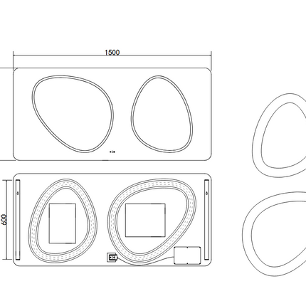 Oglindă baie LED 70x150 cm dreptunghiulară, senzor infraroșu și 3 nuanțe de lumină J-1125