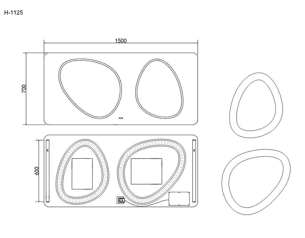 Oglindă baie LED 70x150 cm dreptunghiulară, senzor infraroșu și 3 nuanțe de lumină J-1125