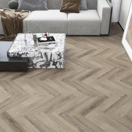 Parchet SPC Herringbone Steel Grey 520 – 625x127x6,5 mm