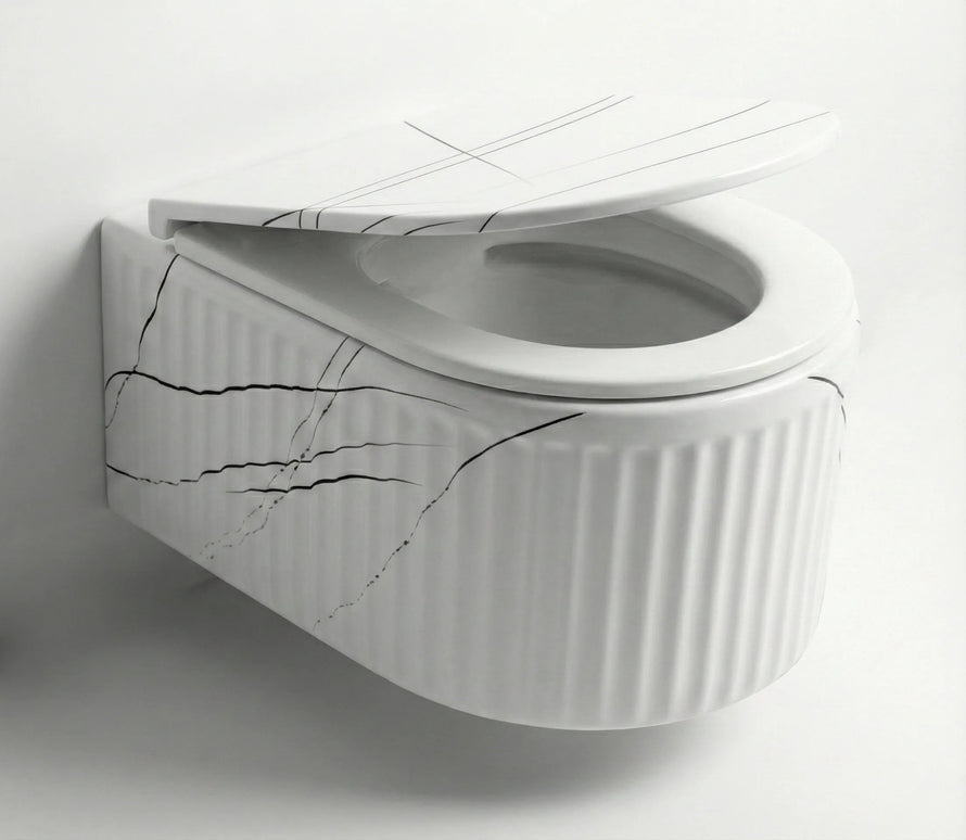 Vas WC Suspendat Rimless – Marble Alb Mat