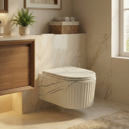 Vas WC Suspendat Rimless – Marble Alb Mat