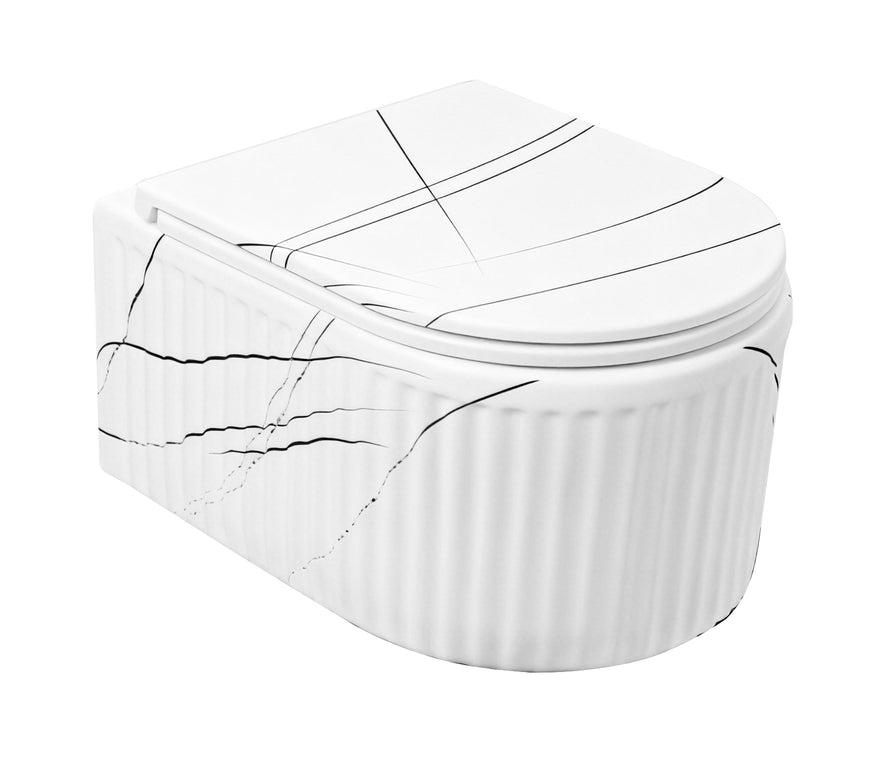 Vas WC Suspendat Rimless – Marble Alb Mat