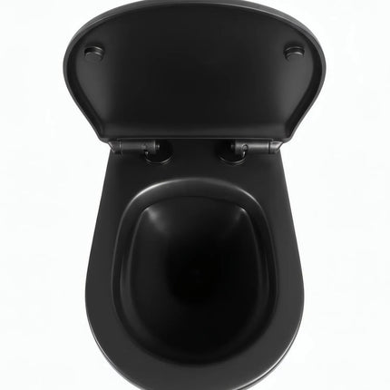 Vas WC Suspendat Rimless - Black Ribbed Matte