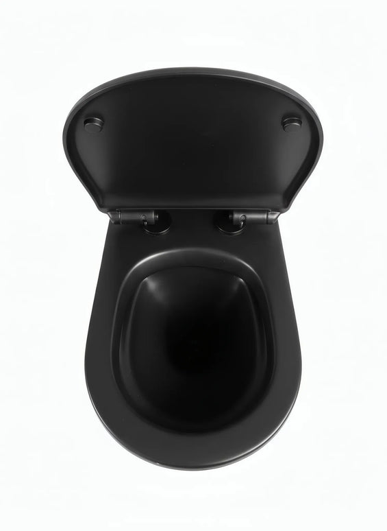 Vas WC Suspendat Black Ribbed Matte