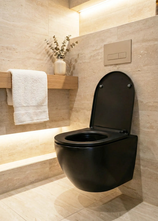 Vas WC Suspendat Rimless - Black Matte