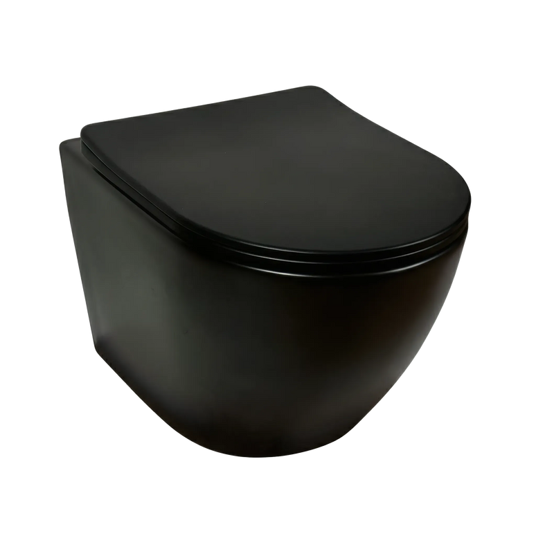 Vas WC Suspendat Rimless - Black Matte