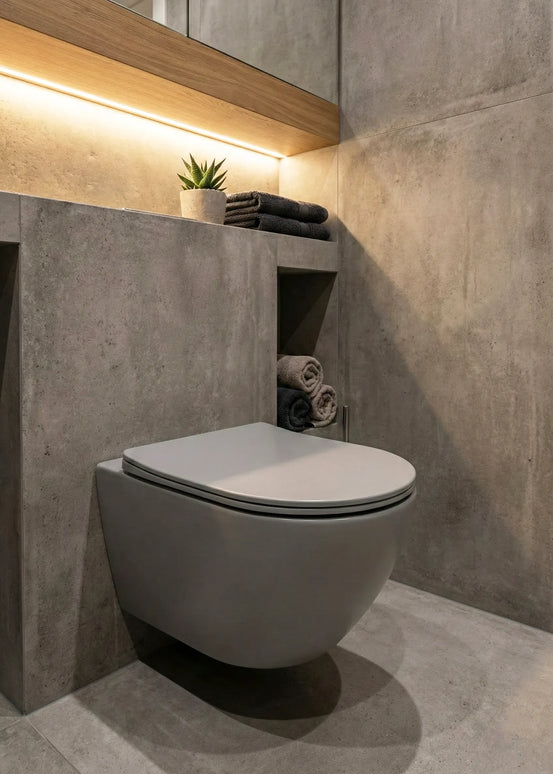 Vas WC Suspendat Rimless – Light Grey Matt