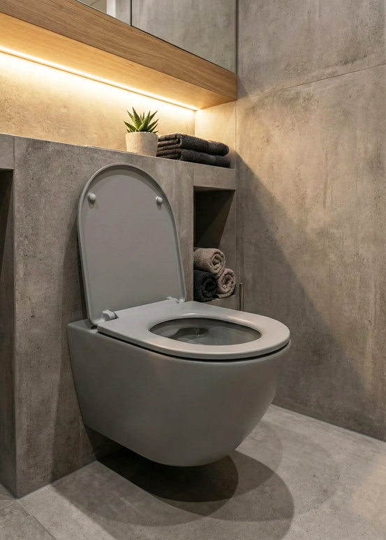 Vas WC Suspendat Rimless – Light Grey Matt