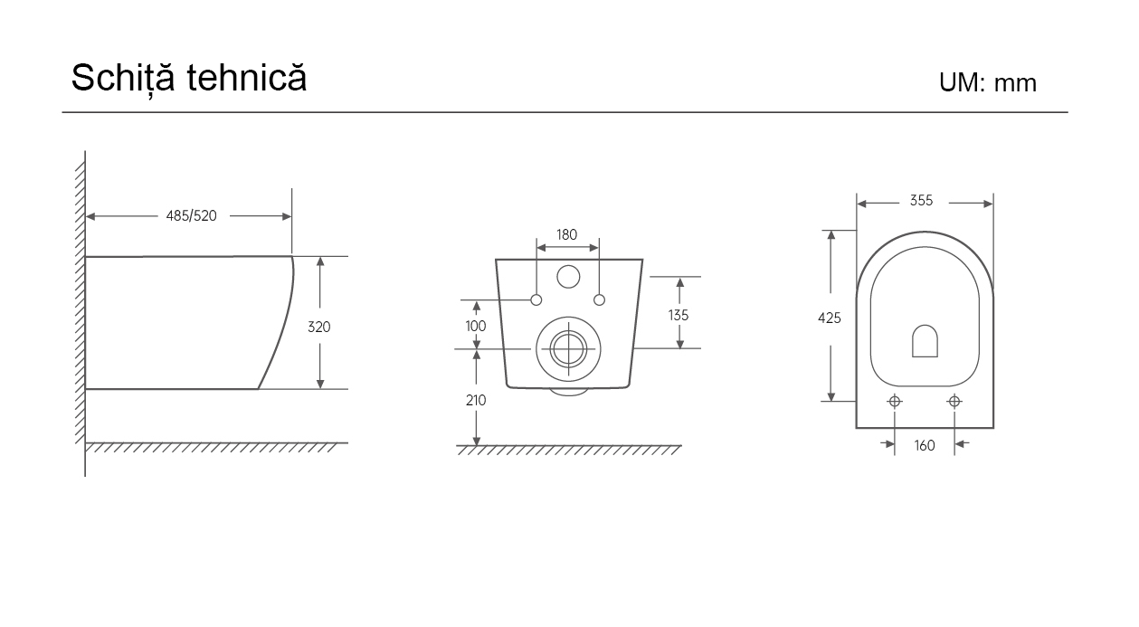 Vas WC Suspendat Luxury Rimless - Alb Mat