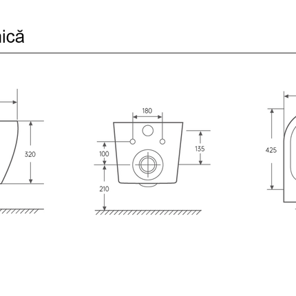 Vas WC Suspendat Rimless – Negru Mat cu Linie Aurie