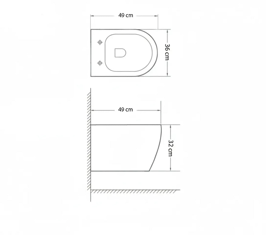 Vas WC Suspendat Black Matte