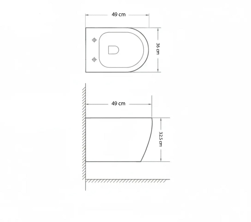 Vas WC Suspendat Rimless cu Funcție de Bideu White Glossy