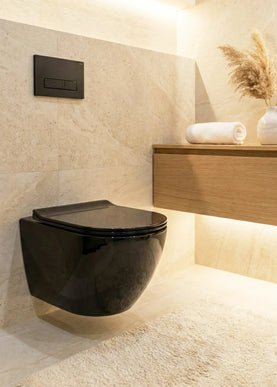 Vas WC Suspendat Rimless - Black Glossy