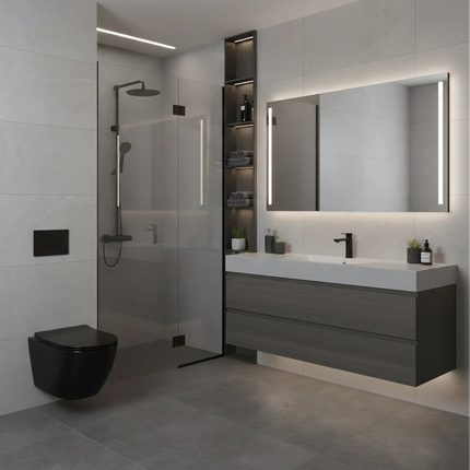 Vas WC Suspendat Rimless-Black Glossy