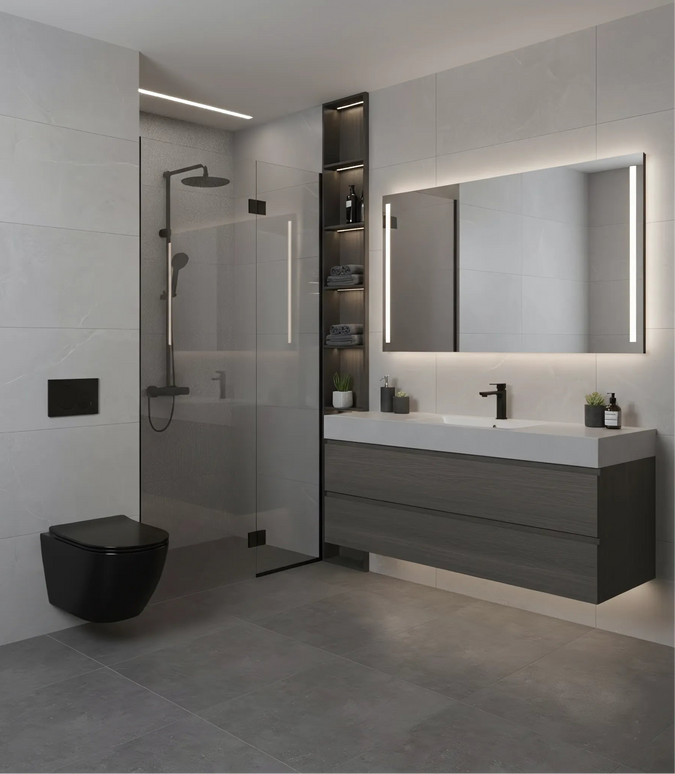 Vas WC Suspendat Rimless-Black Glossy