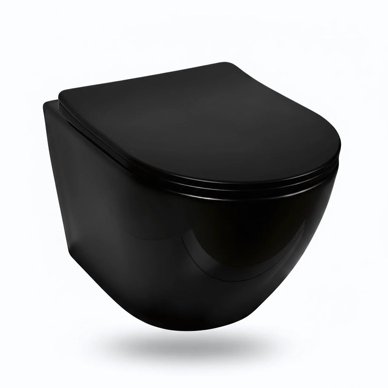 Vas WC Suspendat Rimless-Black Glossy