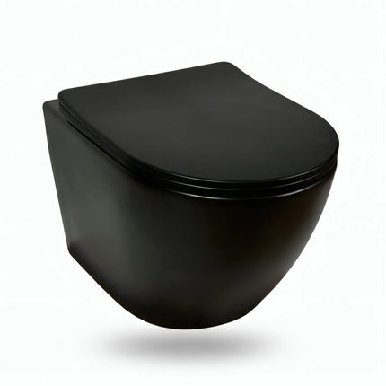 Vas WC Suspendat Rimless - Black Matte